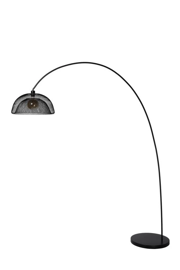 Lucide MESH - Booglamp - 1xE27 - Zwart - uitgezet